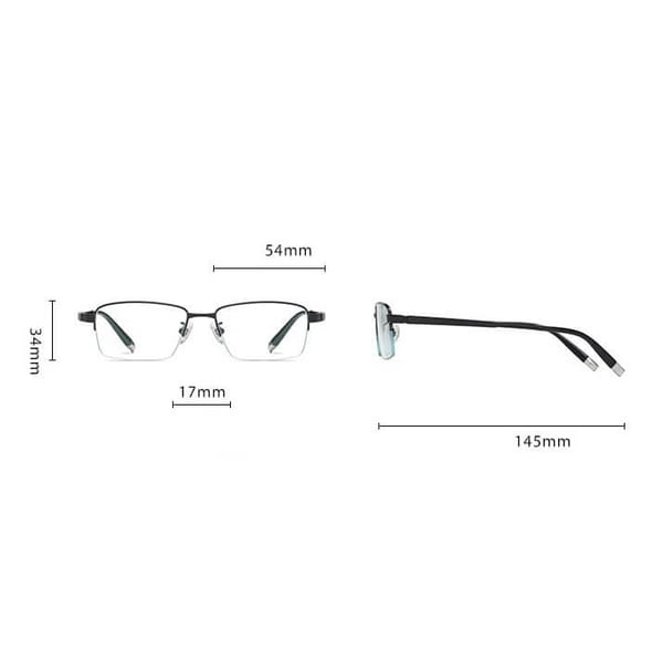 Ultralekkie tytanowe okulary zerówki z filtrem Blue Light do komputera Grafitowe TN828A z wadą!