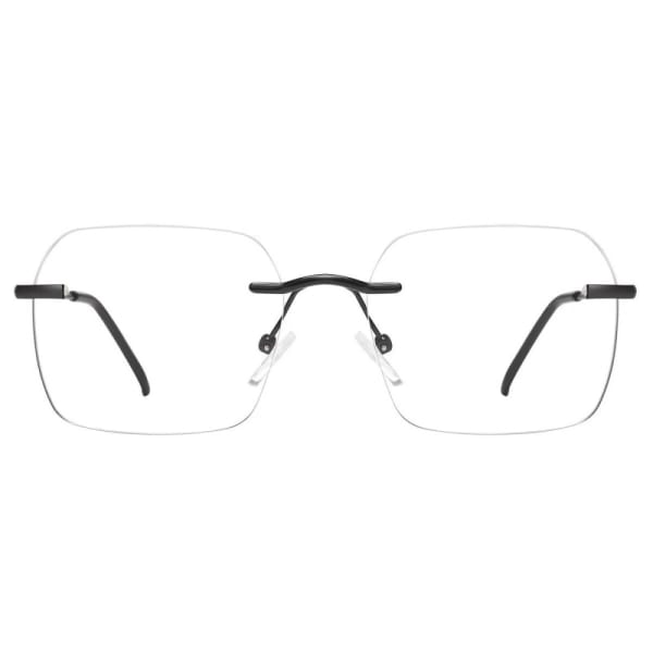 Bezramkowe oprawki korekcyjne okulary zerówki patentki 856C czarny
