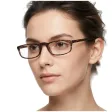Damskie okulary optyczne zerówki wąskie Sunoptic CP101B panterka