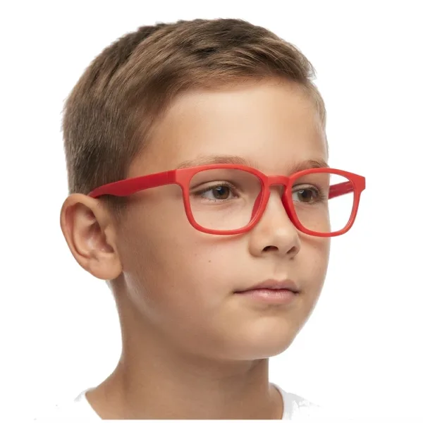 Elastyczne dziecięce oprawki okularowe + gumka K9A czerwone