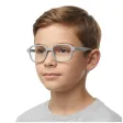 Elastyczne dziecięce oprawki okularowe + gumka K12E szare