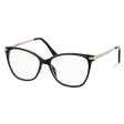 Plusy +1.00 damskie okulary do czytania korekcyjne Kocie Oczy z flexami ST320 ze skazą!