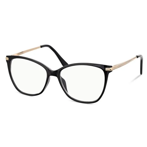 Plusy +1.00 damskie okulary do czytania korekcyjne Kocie Oczy z flexami ST320 ze skazą!