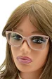 Plusy +3.00 damskie okulary do czytania korekcyjne Kocie Oczy ST327A ZE SKAZĄ!