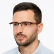 Męskie okulary +0.50 do czytania i komputera Blue Light+Antyrefleks STL281 z DEFEKTEM!