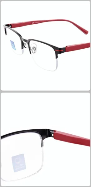 Męskie okulary +0.50 do czytania i komputera Blue Light+Antyrefleks STL281 z DEFEKTEM!