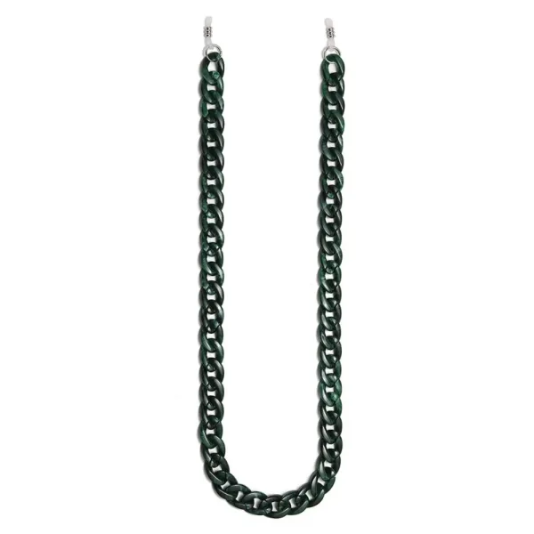 Łańcuszek do okularów akrylowe ogniwa SLA-14A zielony (69cm)