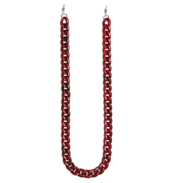 Łańcuszek do okularów akrylowe ogniwa SLA-14B czerwony (69cm)