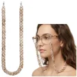 Łańcuszek do okularów akrylowe ogniwa SLA-14C beżowy (69cm)