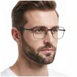 Męskie okulary zerówki oprawki korekcyjne prostokątne Flex 854 czarne 