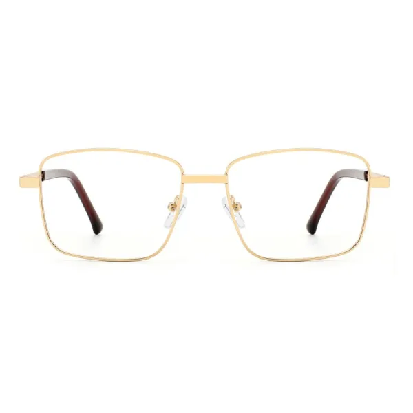 Męskie oprawki korekcyjne okulary zerówki 854C złote