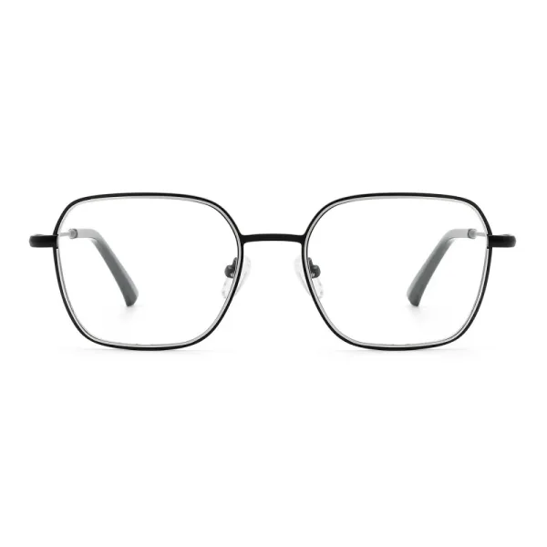 Męskie okulary zerówki oprawki korekcyjne kwadratowe 853 czarne