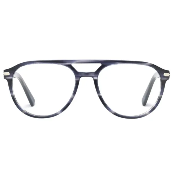 Okulary acetatowe oprawki korekcyjne zerówki pilotki AC365C szary/czarny