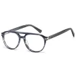 Okulary acetatowe oprawki korekcyjne zerówki pilotki AC365C szary/czarny