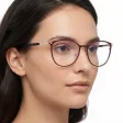 Damskie okulary +2.75 do czytania i komputera z filtrem Blue Light STL277A bordowy/złoty