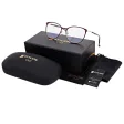 Damskie okulary zerówki +0.00 z filtrem Blue Light STL277A bordowy/złoty