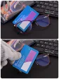 Damskie okulary zerówki +0.00 z filtrem Blue Light STL277A bordowy/złoty