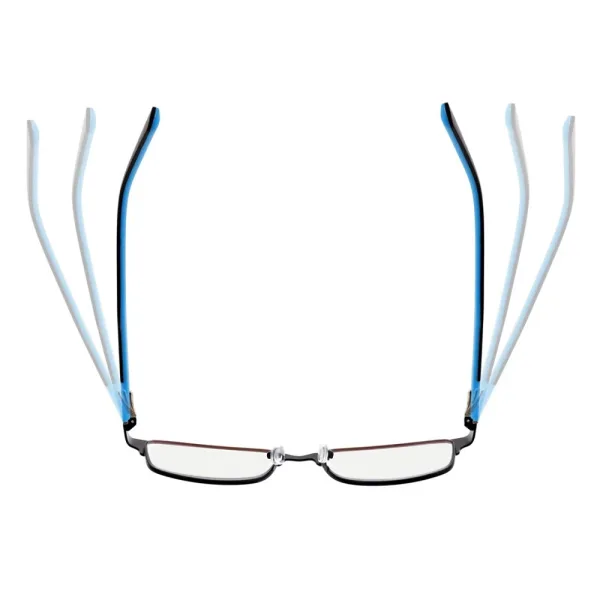 Męskie okulary +1.00 do czytania i komputera Blue Light STL282 czarny/niebieski