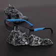 Męskie okulary +1.00 do czytania i komputera Blue Light STL282 czarny/niebieski