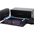 Męskie okulary +3.00 do czytania i komputera Blue Light STL282 czarny/niebieski
