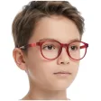 Elastyczne dziecięce 8-12 lat oprawki okularowe + gumka FX1C czerwony