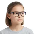 Elastyczne dziecięce 8-12 lat oprawki okularowe + gumka FX1D czarny