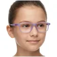 Elastyczne dziecięce 8-12 lat oprawki okularowe + gumka FX3B fioletowy
