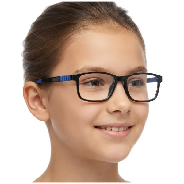 Elastyczne dziecięce 8-12 lat oprawki okularowe + gumka FX3D czarny