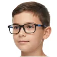 Elastyczne dziecięce 8-12 lat oprawki okularowe + gumka FX3D czarny