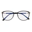 Damskie okulary ZE SKAZĄ! +0.50 do czytania i komputera z filtrem Blue Light STL277 czarny/złoty
