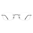 Bezramkowe damskie oprawki korekcyjne okulary zerówki 848A grafit