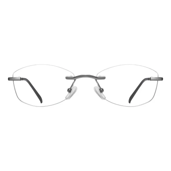 Bezramkowe damskie oprawki korekcyjne okulary zerówki 848A grafit