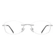 Bezramkowe damskie oprawki korekcyjne okulary zerówki 848B srebrny ciemny