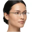 Bezramkowe damskie oprawki korekcyjne okulary zerówki 848C czarny