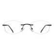 Bezramkowe damskie oprawki korekcyjne okulary zerówki 848C czarny