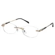 Bezramkowe damskie oprawki korekcyjne okulary zerówki 849 złoty/czarny