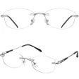 Bezramkowe damskie oprawki korekcyjne okulary zerówki 849B jasny grafit/czarny