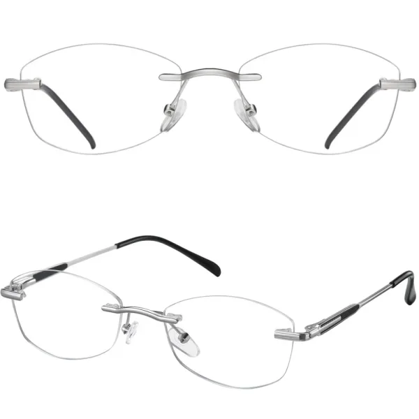 Bezramkowe damskie oprawki korekcyjne okulary zerówki 849B jasny grafit/czarny