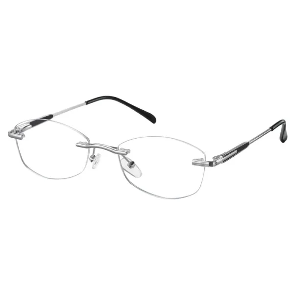 Bezramkowe damskie oprawki korekcyjne okulary zerówki 849B jasny grafit/czarny