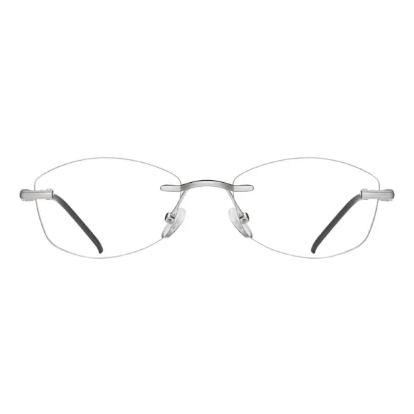 Bezramkowe damskie oprawki korekcyjne okulary zerówki 849B jasny grafit/czarny