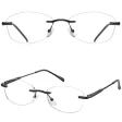 Bezramkowe damskie oprawki korekcyjne okulary zerówki 849C czarny/szary