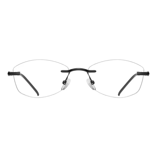 Bezramkowe damskie oprawki korekcyjne okulary zerówki 849C czarny/szary