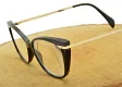 Plusy +2.00 damskie okulary do czytania ZE SKAZĄ! korekcyjne Kocie Oczy ST327 czarno-złote