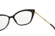 Plusy +2.00 damskie okulary do czytania ZE SKAZĄ! korekcyjne Kocie Oczy ST327 czarno-złote