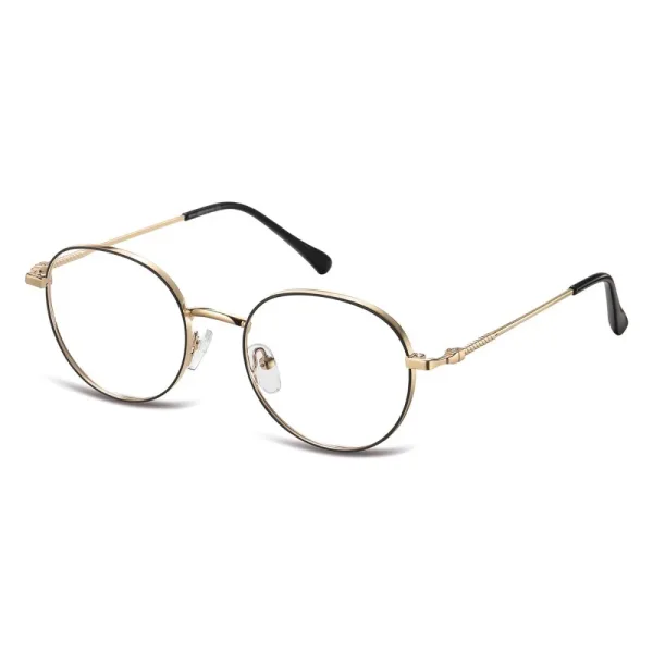Okulary zerówki lenonki oprawki korekcyjne medium M291A złoty/czarny