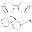 Okulary zerówki lenonki oprawki korekcyjne medium M291C srebrny/niebieski