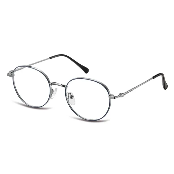Okulary zerówki lenonki oprawki korekcyjne medium M291C srebrny/niebieski