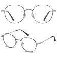 Okulary zerówki lenonki oprawki korekcyjne medium M291D srebrny/czarny