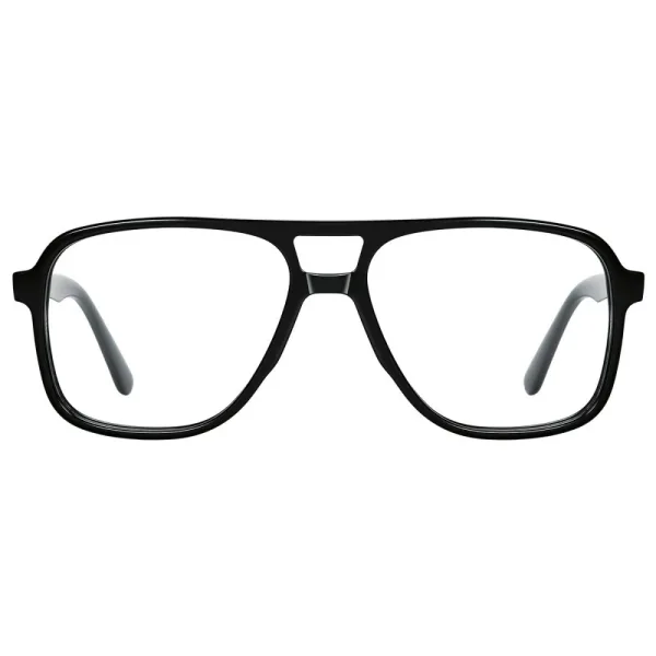 Okulary acetatowe oprawki korekcyjne zerówki pilotki AC366 czarne