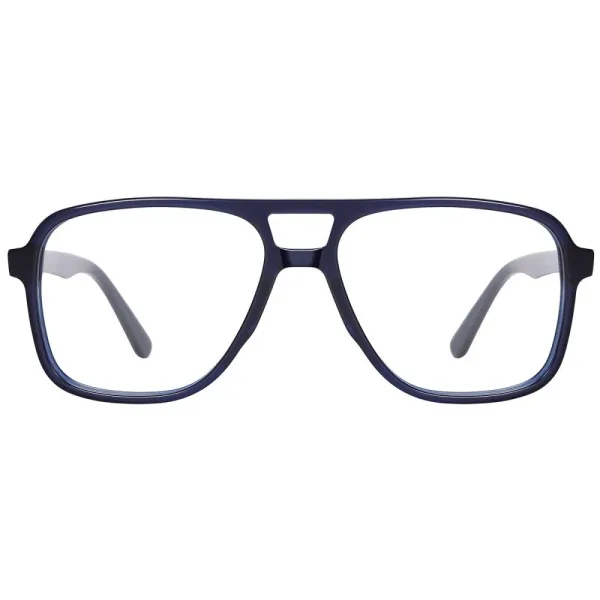 Okulary acetatowe oprawki korekcyjne zerówki pilotki AC366D granatowe